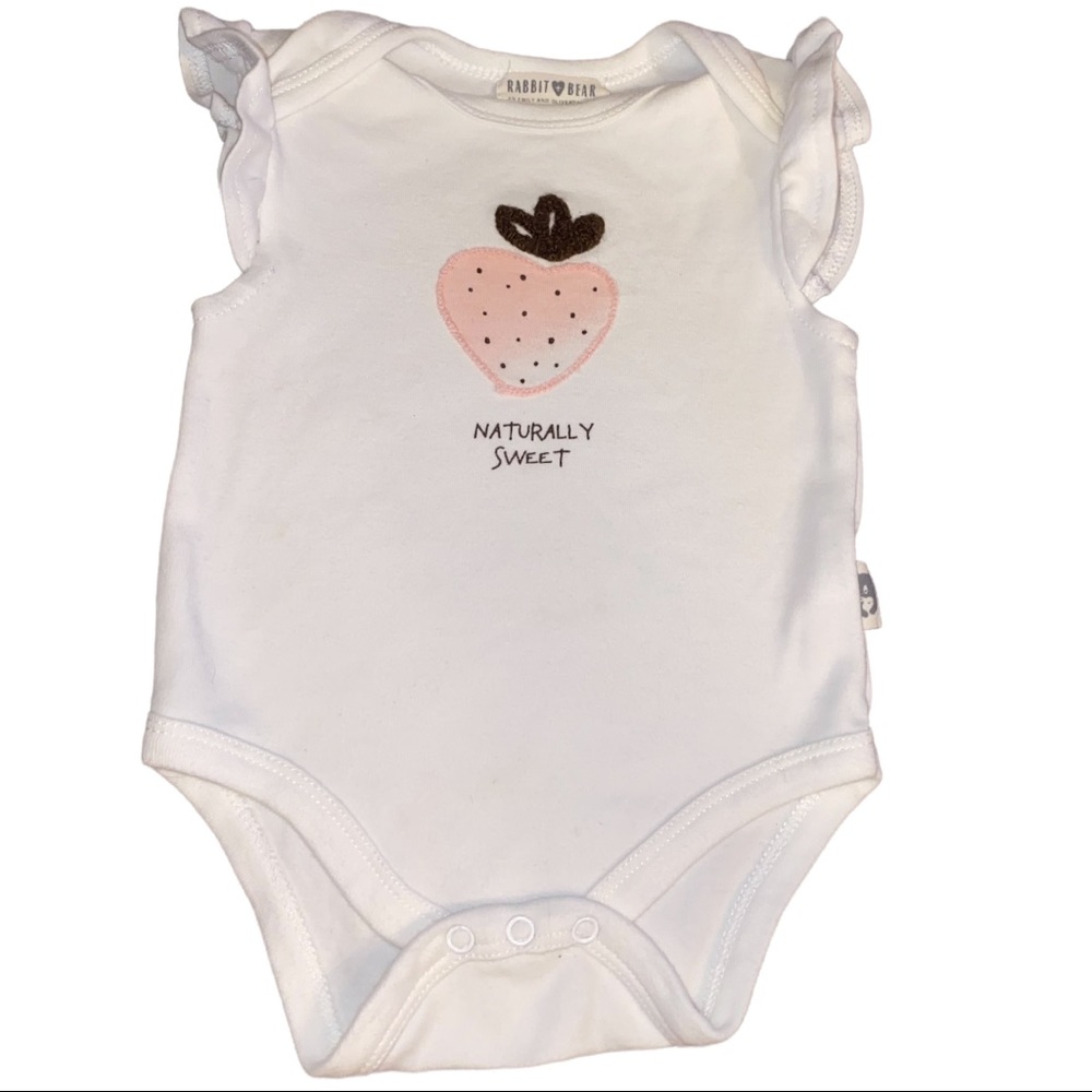 Baby Girl 3-6 Month Rabbit + Bear Onesie